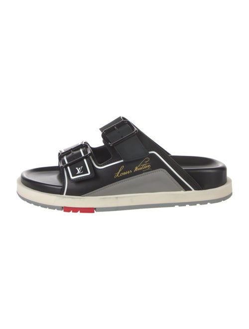 Louis Vuitton LV Script Trainer Mules Leather Slides