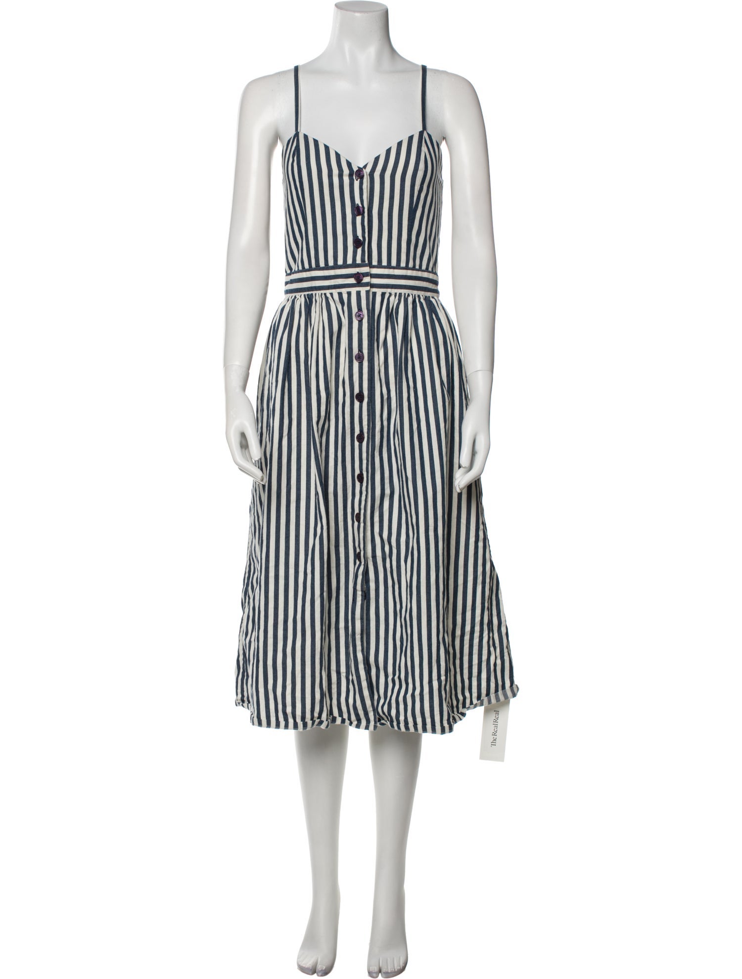 Louis Louise Striped Midi Length Dress