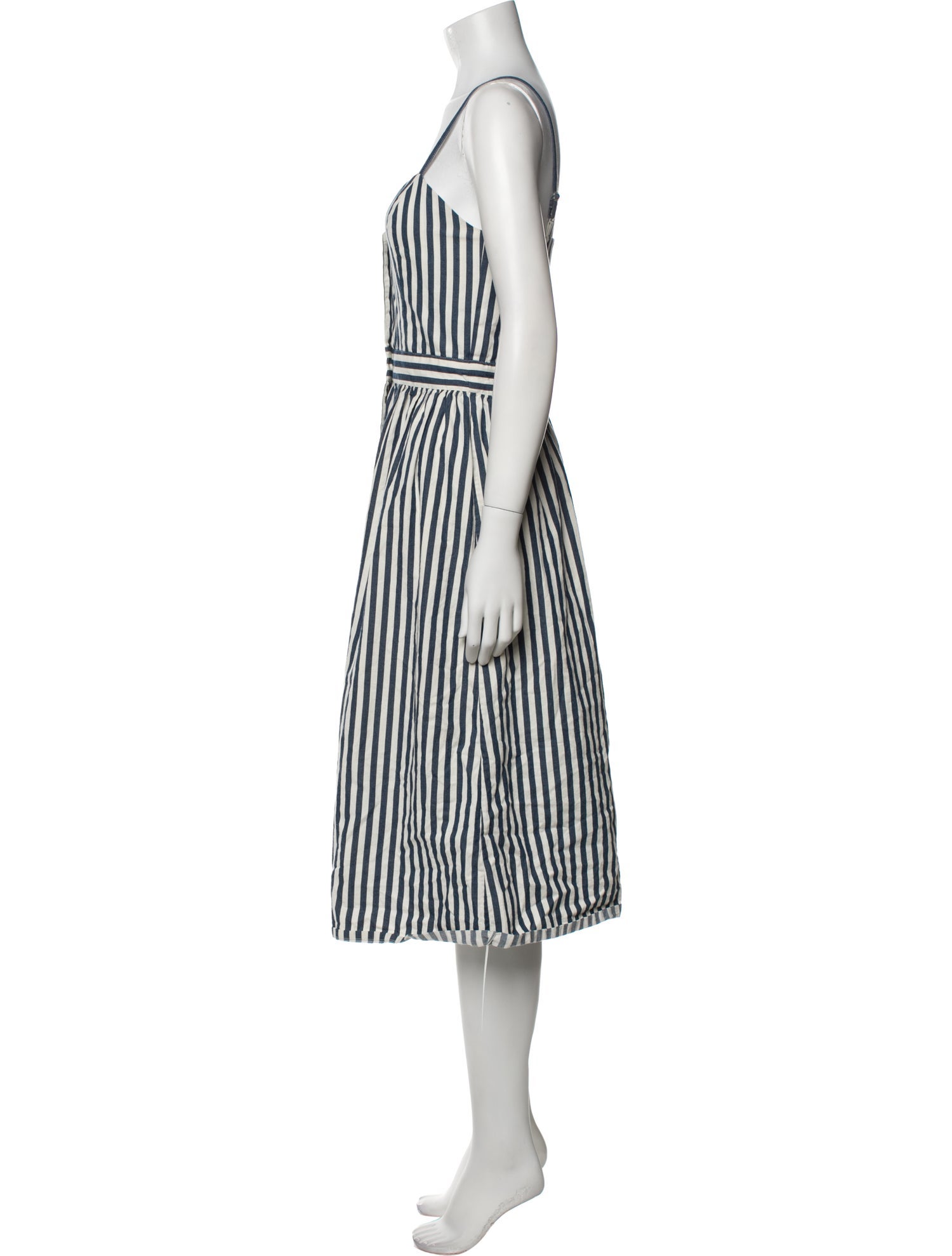 Louis Louise Striped Midi Length Dress