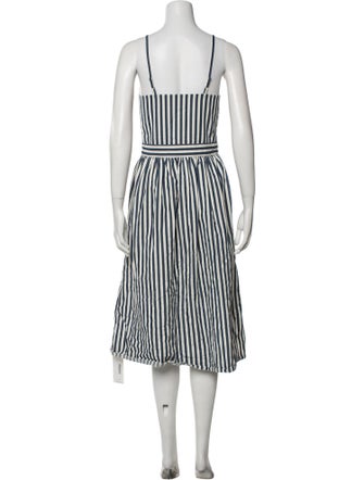 Louis Louise Striped Midi Length Dress