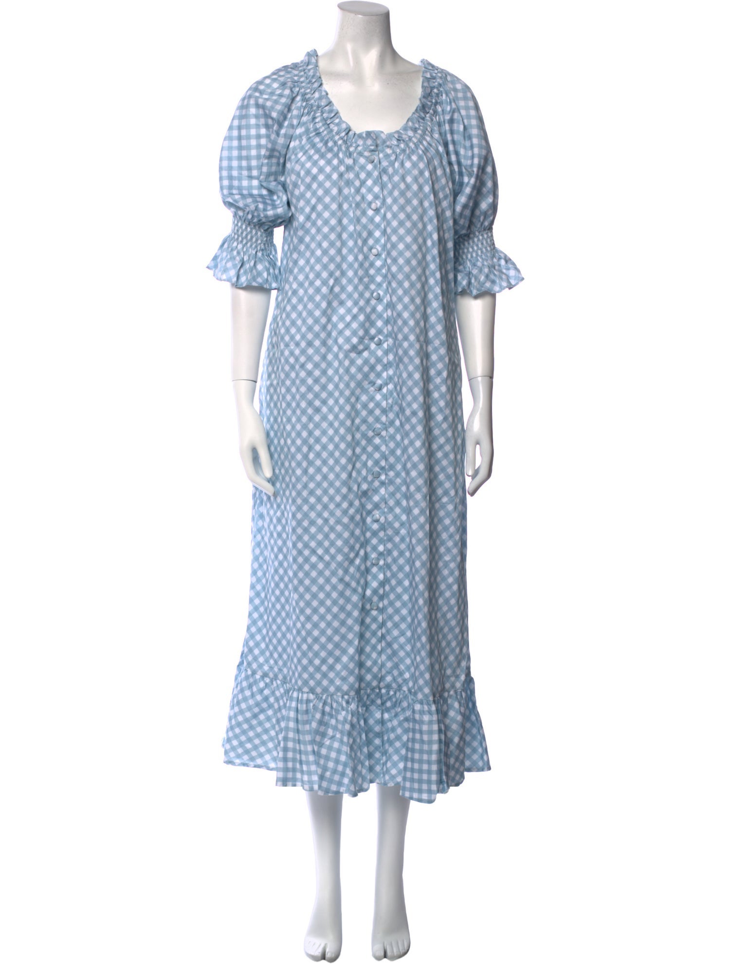 LILLOU Polka Dot Print Long Dress