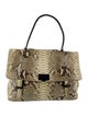 Ling Wu Python Top Handle Bag