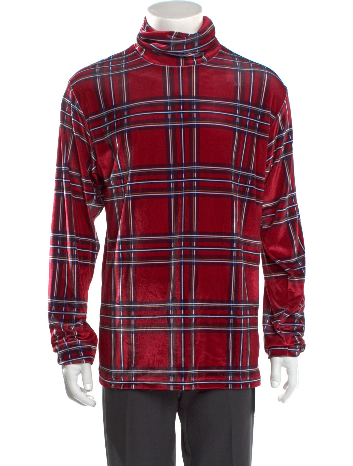 Liberal Youth Ministry Plaid Print Turtleneck Cardigan