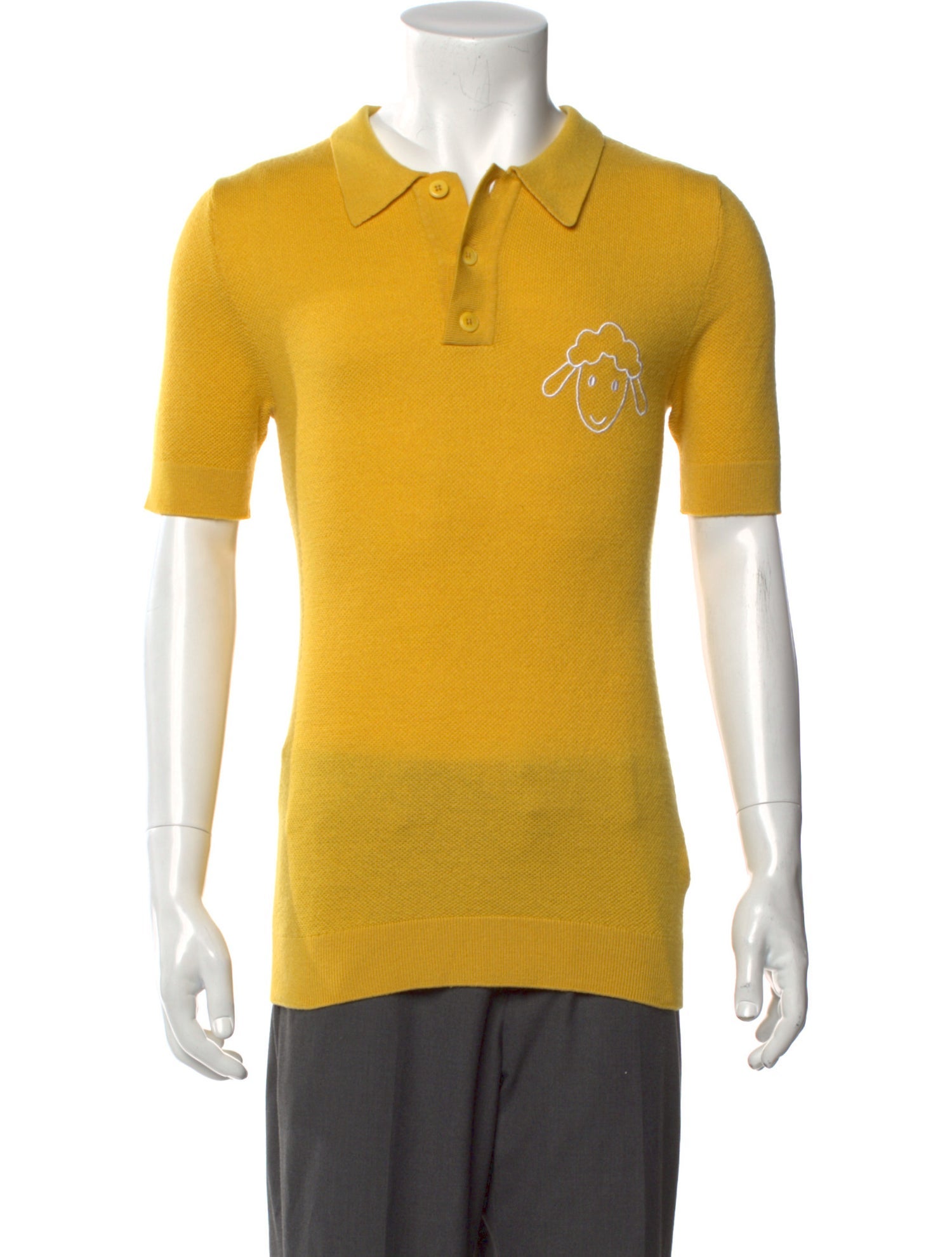 Le Mont Saint Michel Graphic Print Collar Polo Shirt