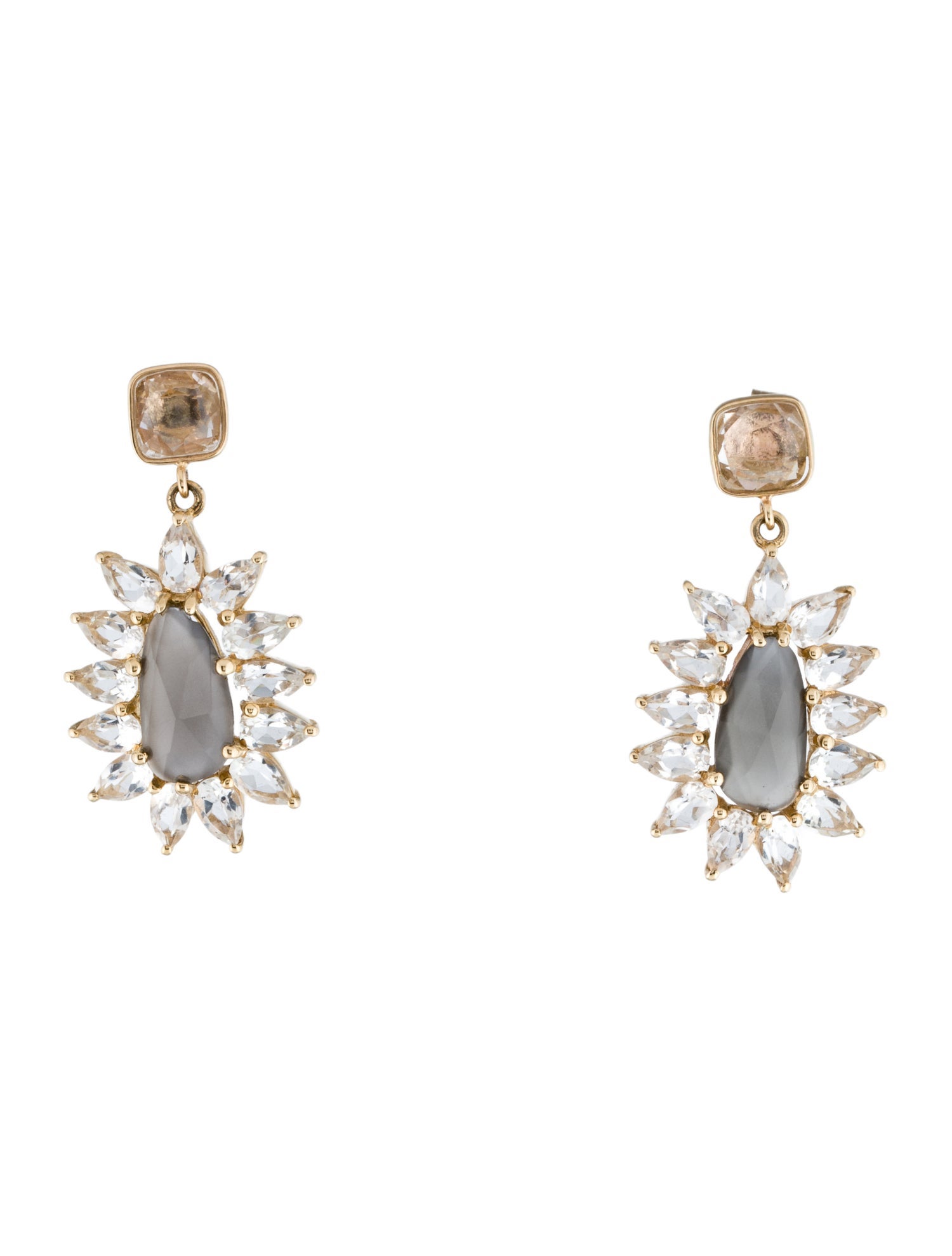 Loretta Castoro 14K Multistone Drop Earrings