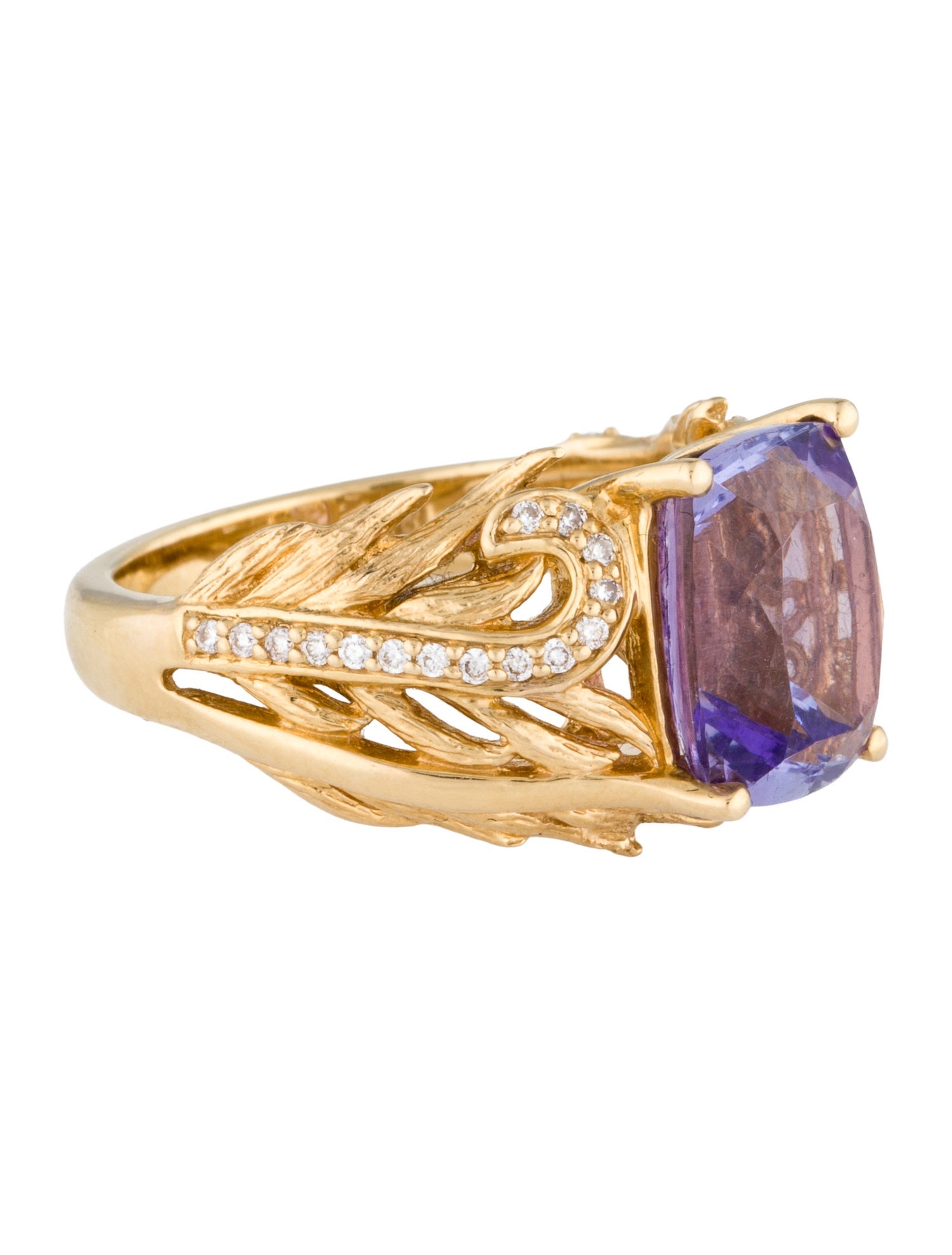 Loretta Castoro 18K Tanzanite & Diamond Cocktail Ring