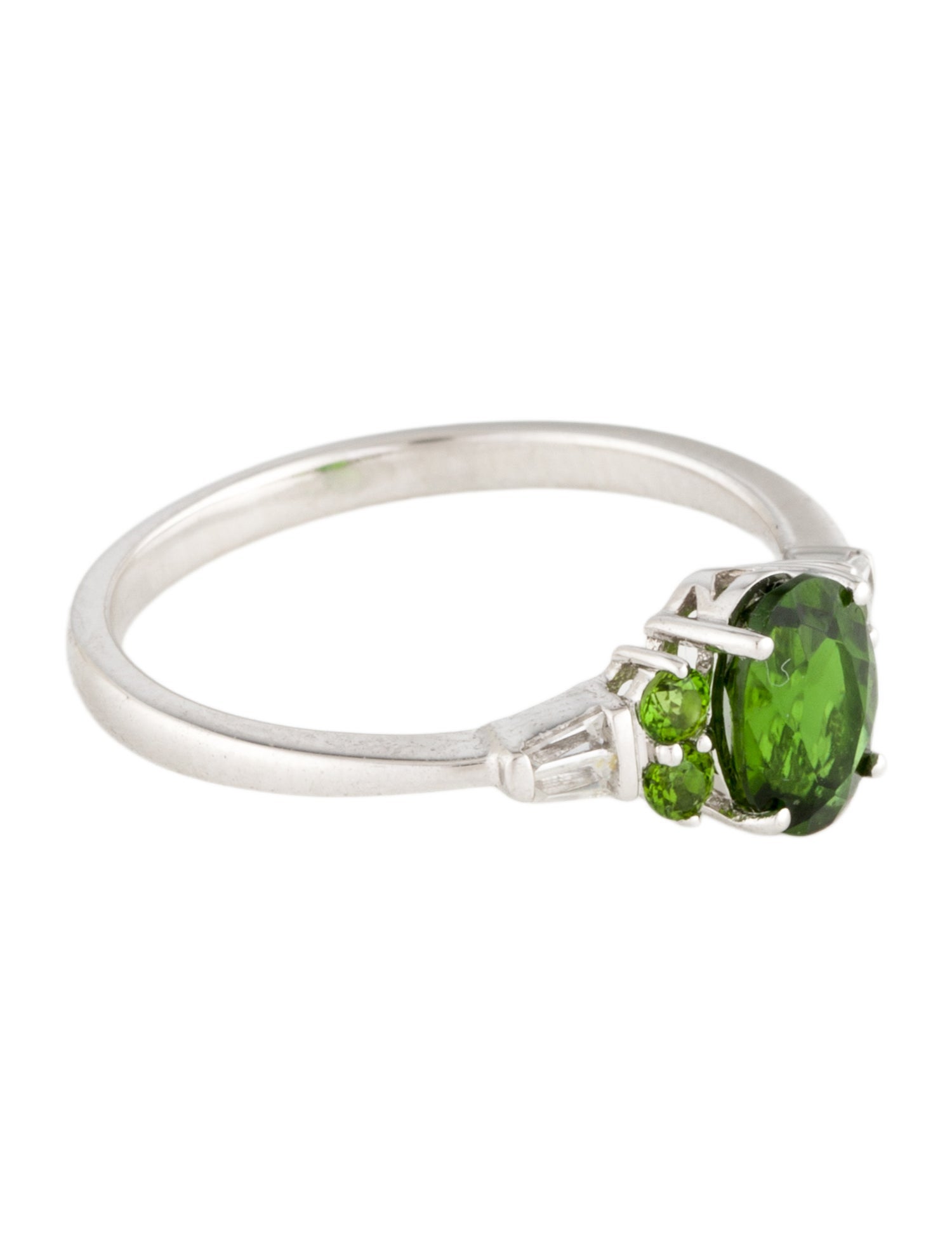Loretta Castoro 10K Diopside & Zircon Cocktail Ring