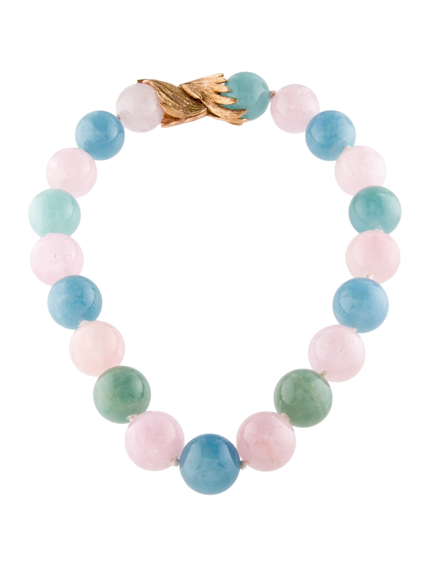 Loretta Castoro 18K Multistone Bead Strand Necklace