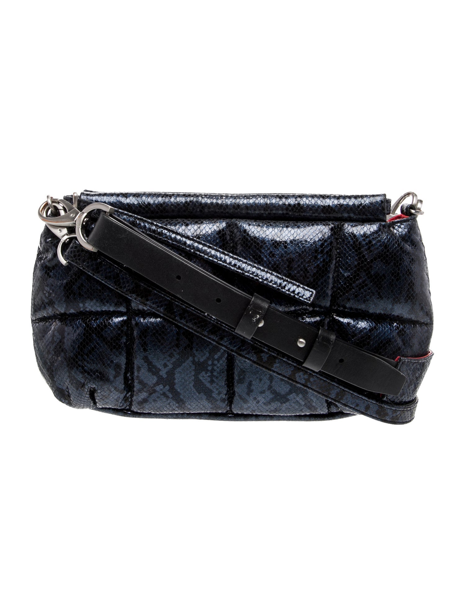 LUMILLA Embossed Leather Shoulder Bag