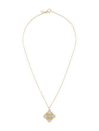 L. Klein 18K Aquamarine Bubbles Pendant Necklace