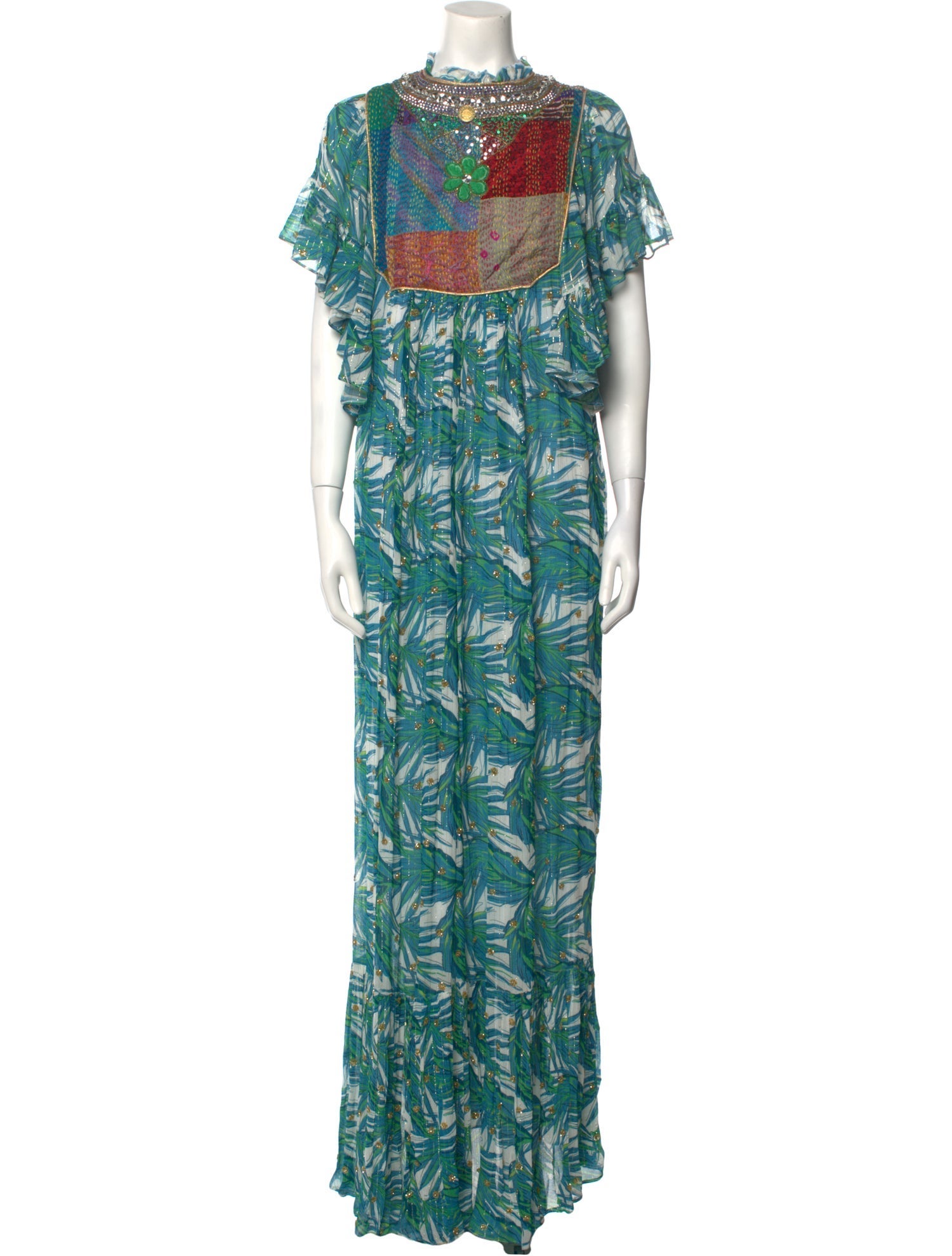 Las Noches Ibiza Printed Long Dress
