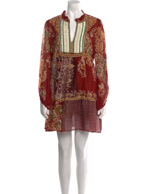 Las Noches Ibiza Paisley Print Mini Dress