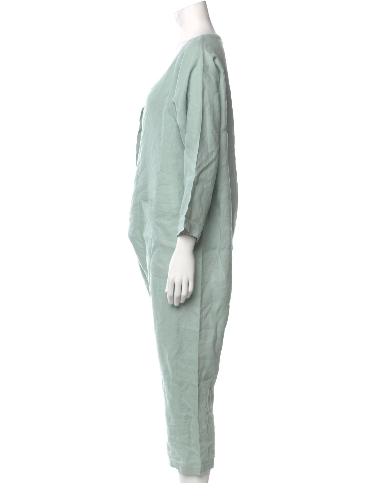 LRNCE Linen Scoop Neck Jumpsuit