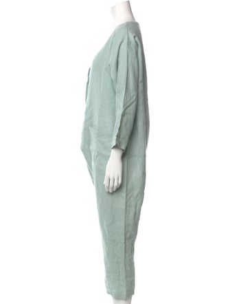 LRNCE Linen Scoop Neck Jumpsuit