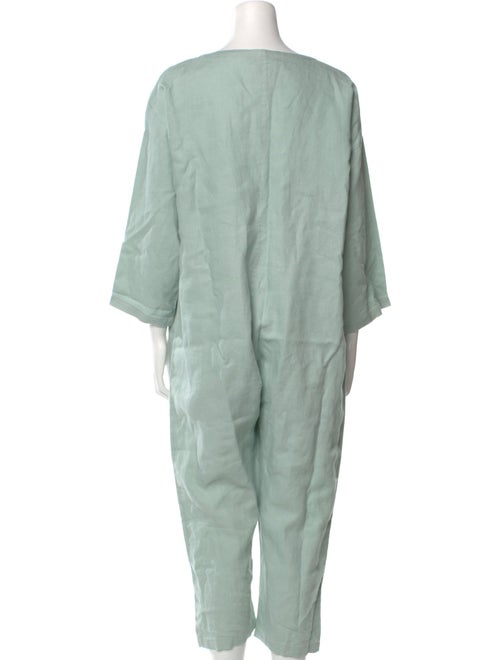 LRNCE Linen Scoop Neck Jumpsuit