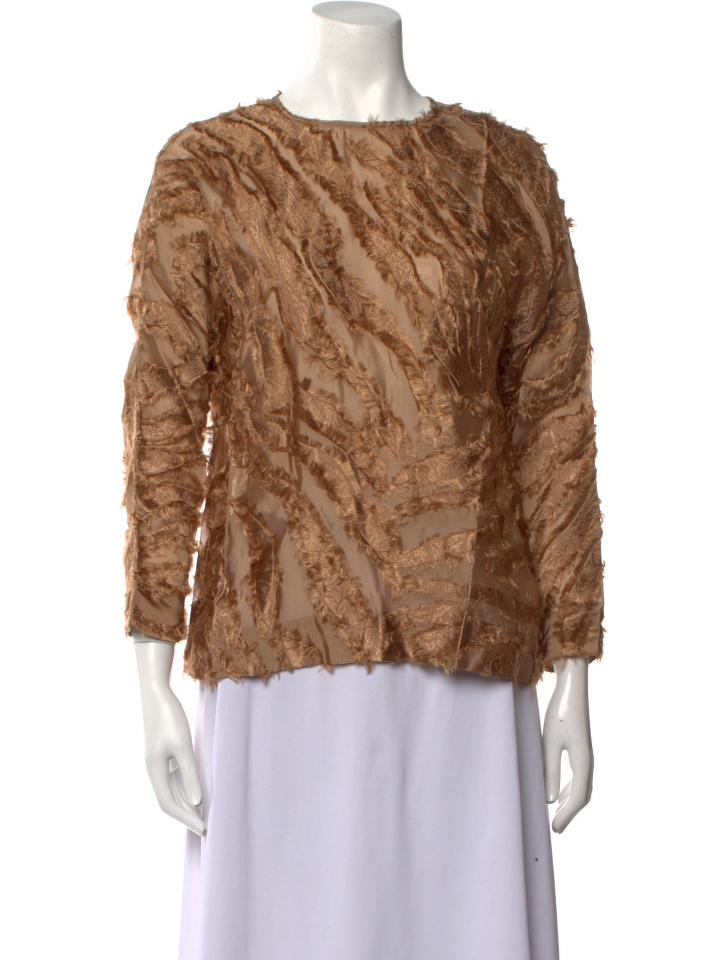 Maison Laviniaturra Printed Bateau Neckline Blouse