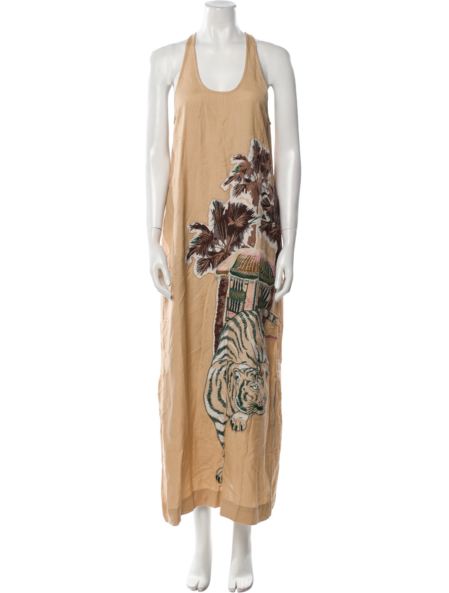 Las Surenas Printed Long Dress w/ Tags