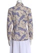 Las Surenas Linen Printed Button-Up Top