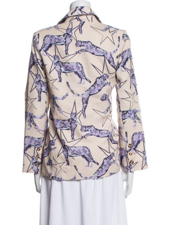 Las Surenas Linen Printed Blazer