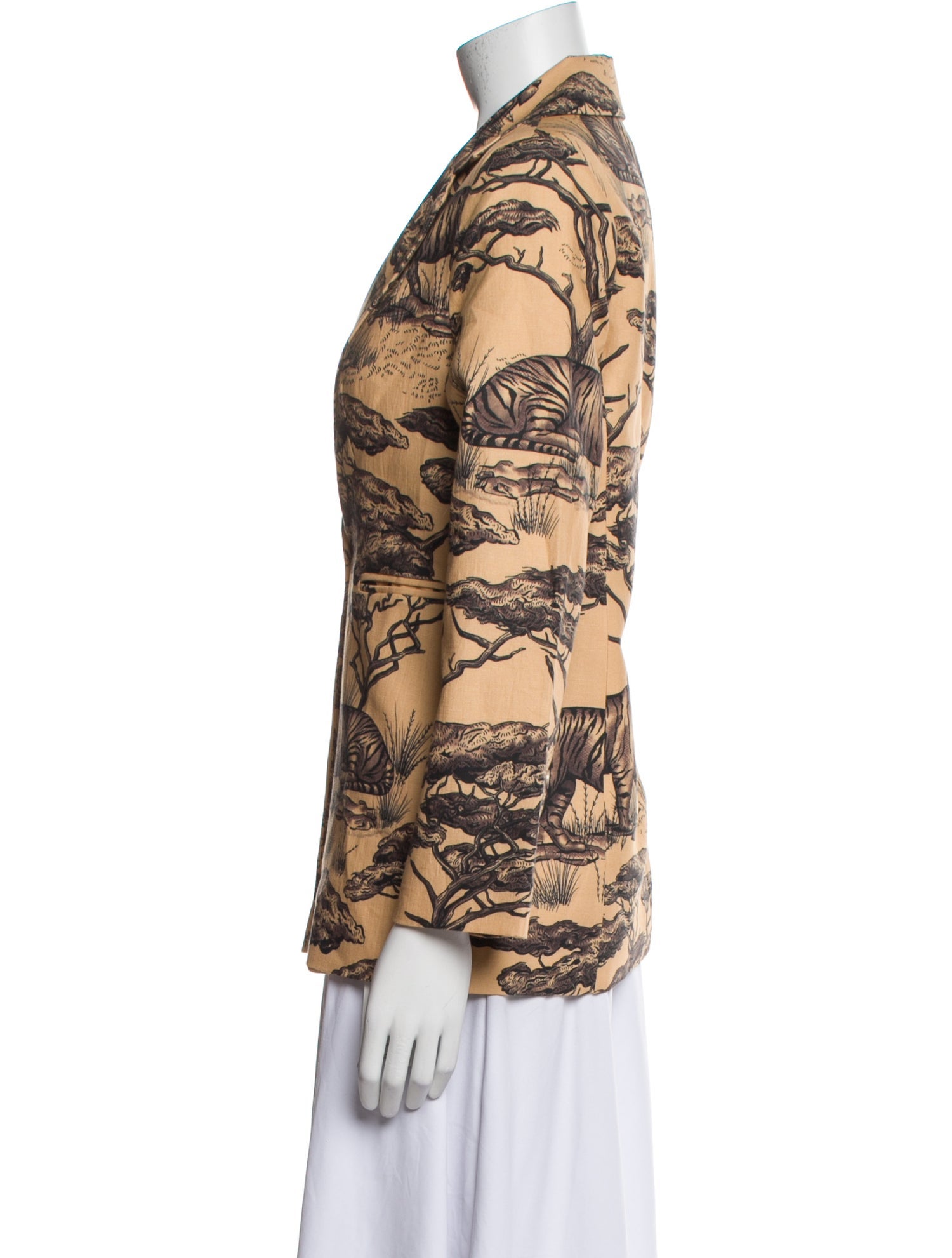 Las Surenas Linen Printed Blazer w/ Tags