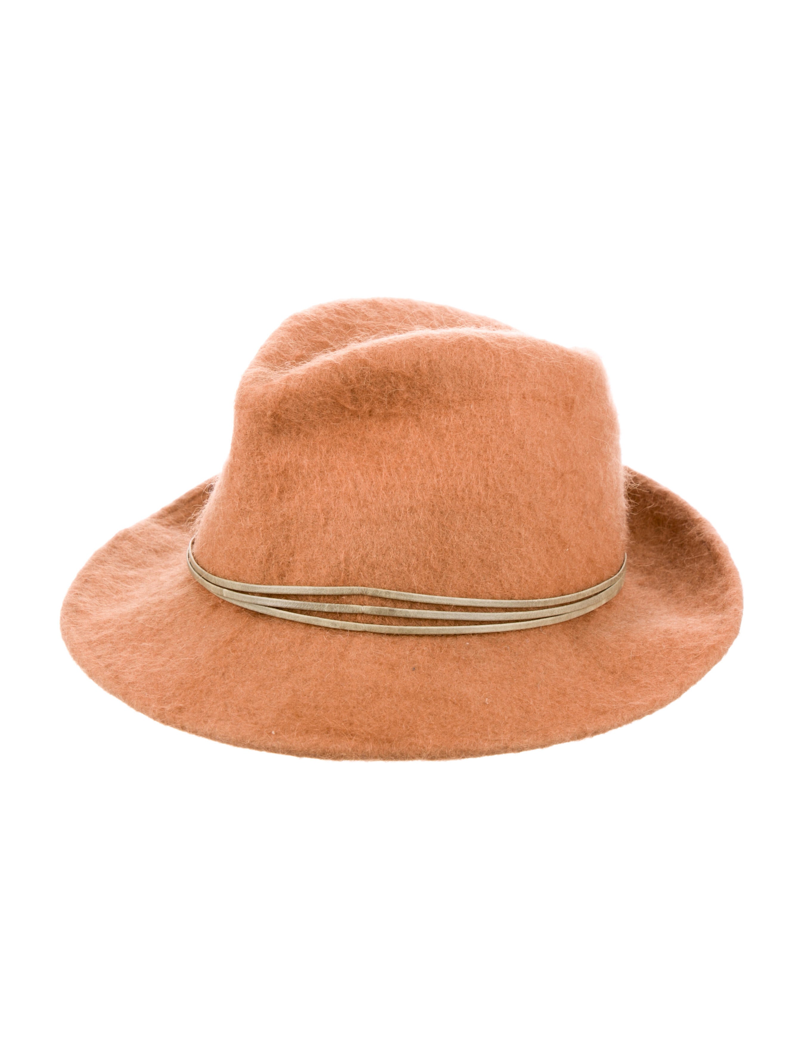 Lola Hats Mohair Fedora Hat Brown Hats, Accessories WLLAH20679 The RealReal