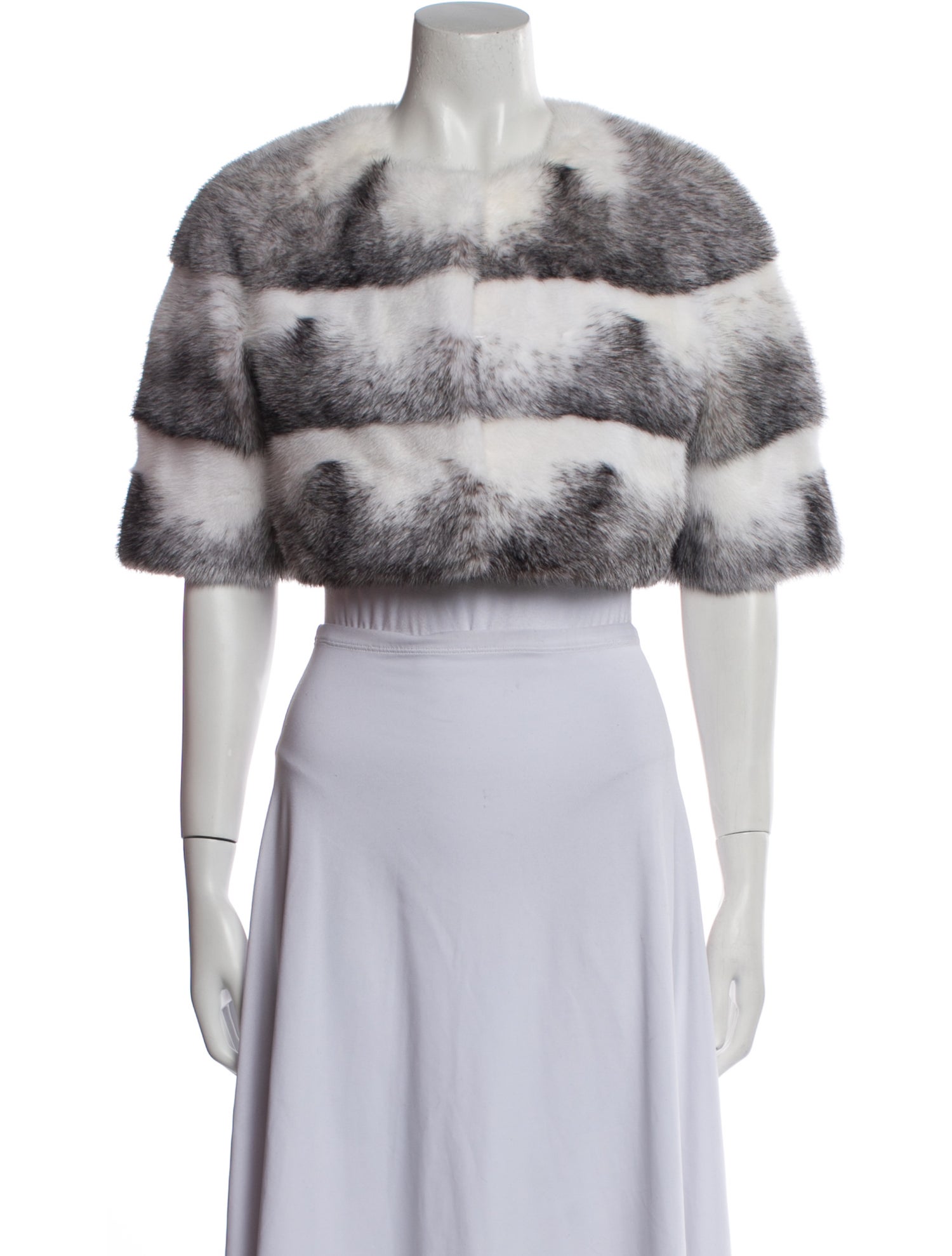 Lilly e Violetta Mink Striped Fur Jacket