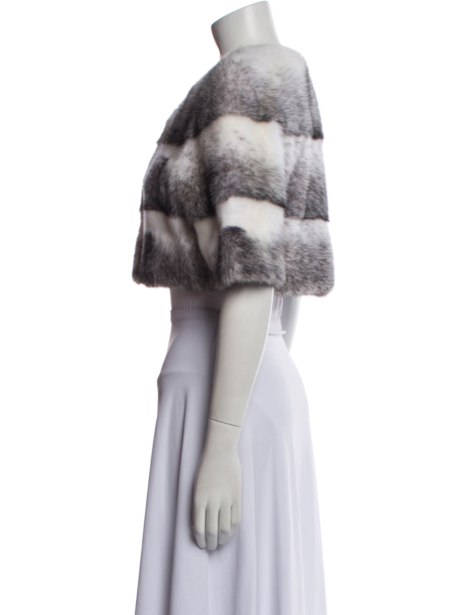 Lilly e Violetta Mink Striped Fur Jacket