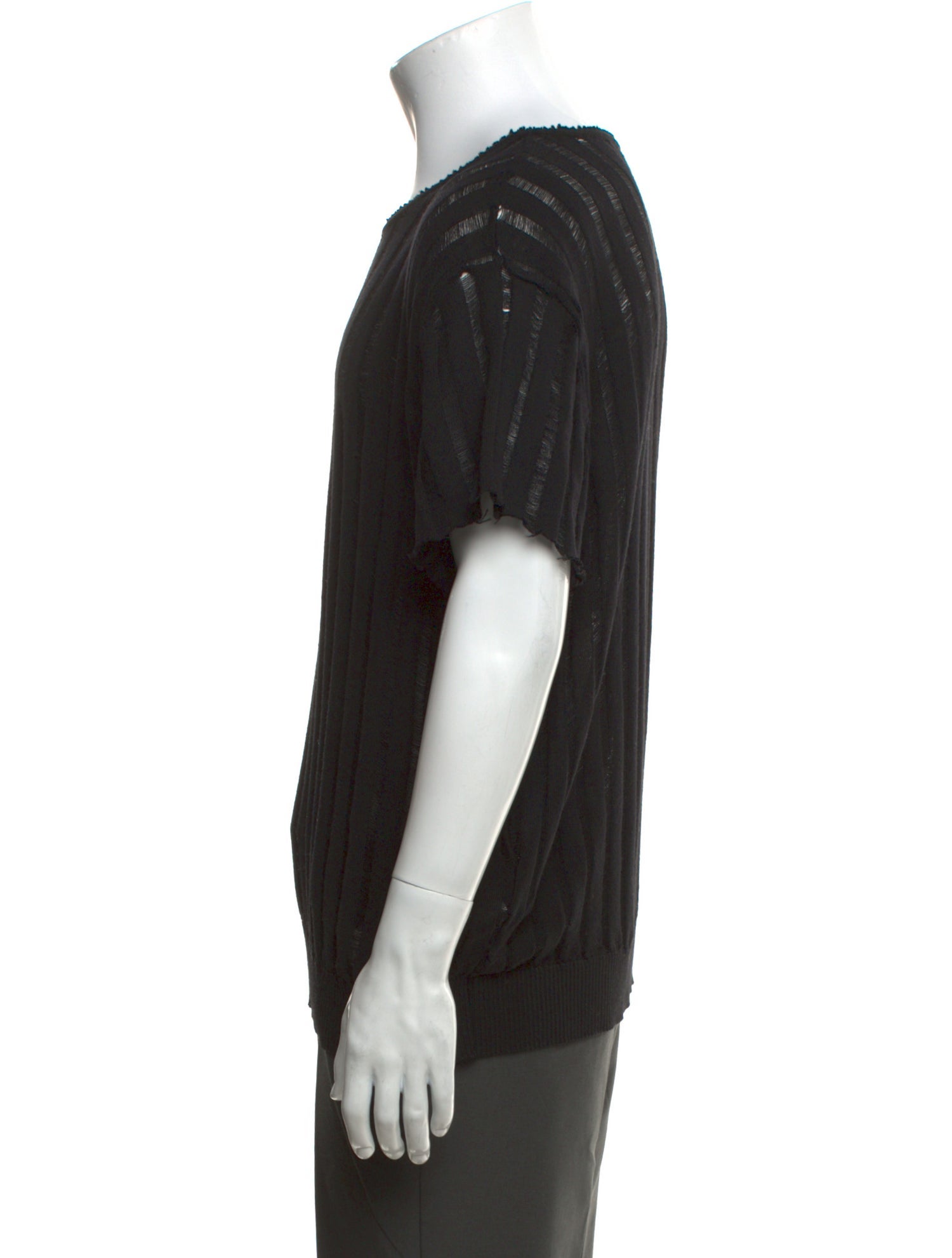 LGN Louis Gabriel Nouchi Merino Wool Striped T-Shirt
