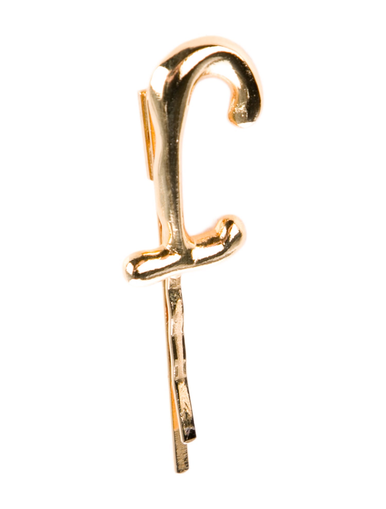 Lelet NY Letter "J" Gold Tone Metal Hair Clip