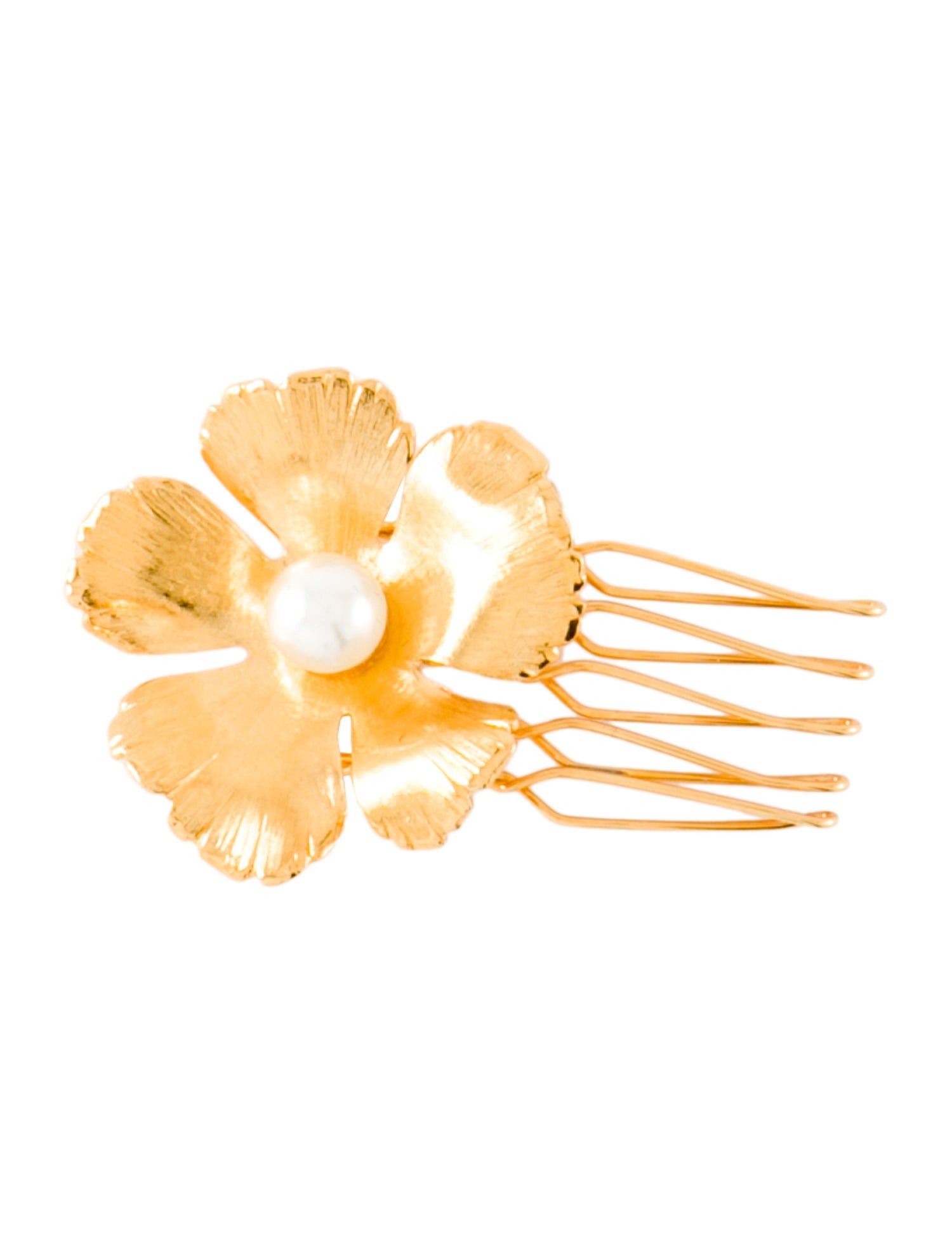 Lelet NY Gold Tone Metal Sunflower Hair Clip w/Tags