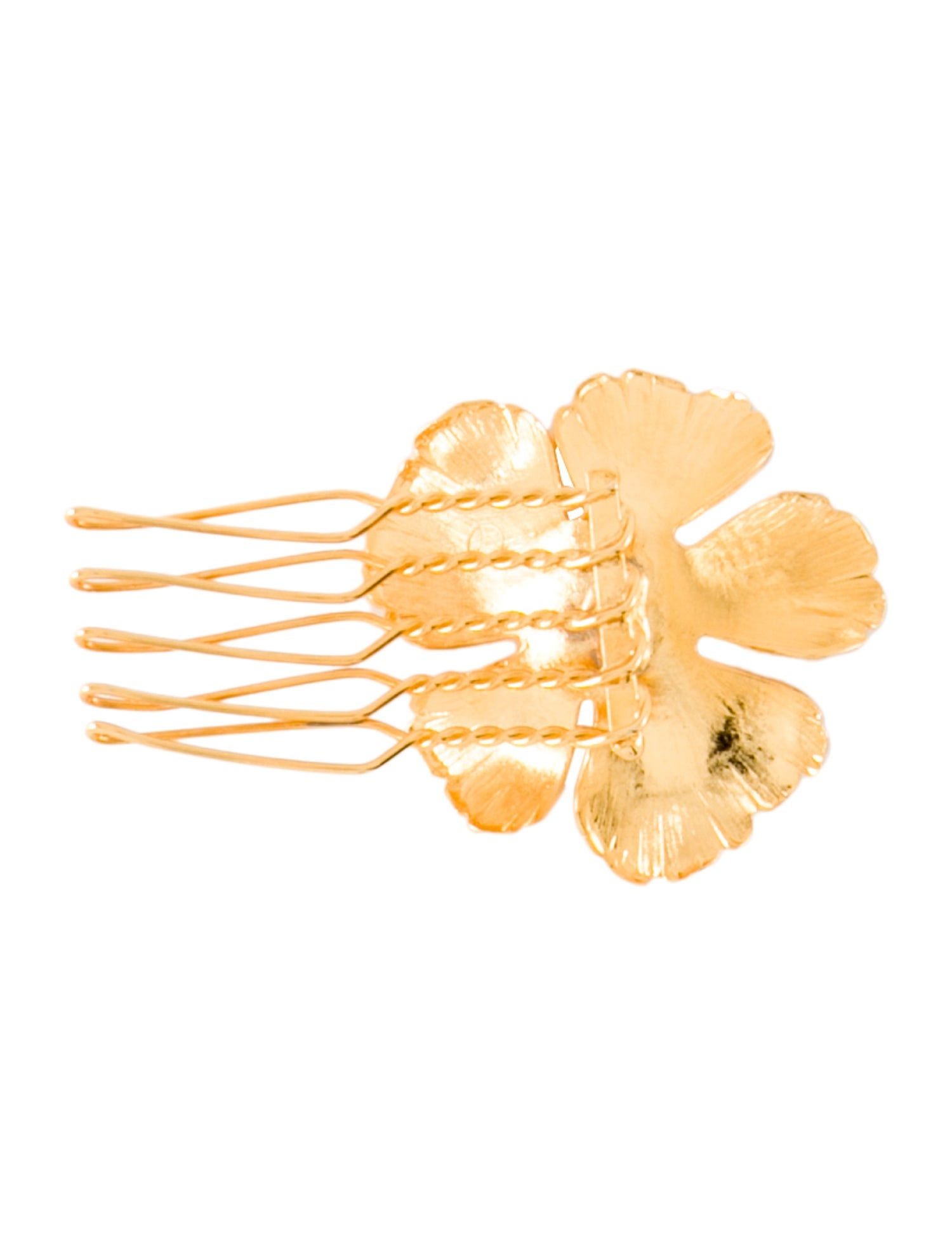 Lelet NY Gold Tone Metal Sunflower Hair Clip w/Tags