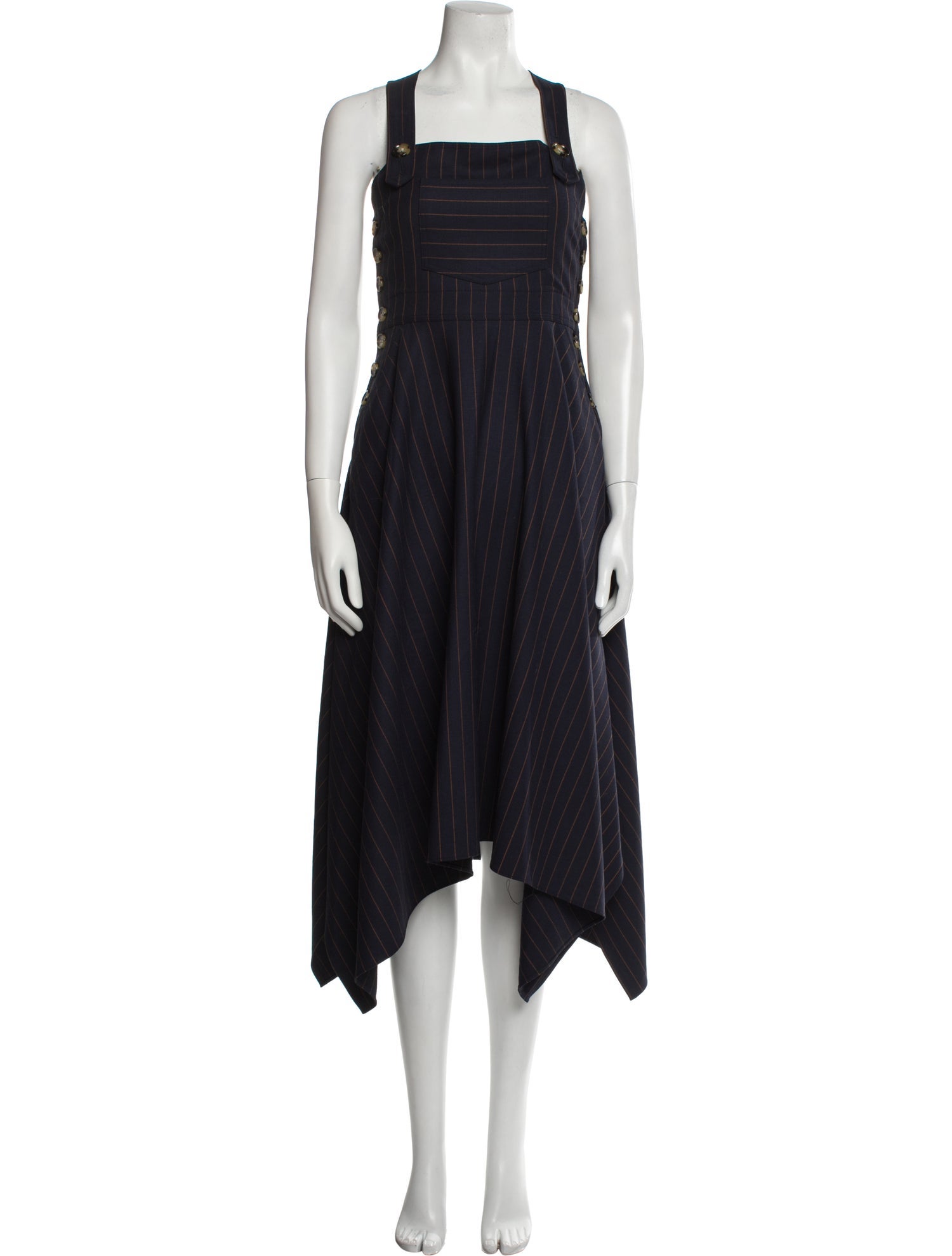 La Ligne x Reformation Striped Midi Length Dress