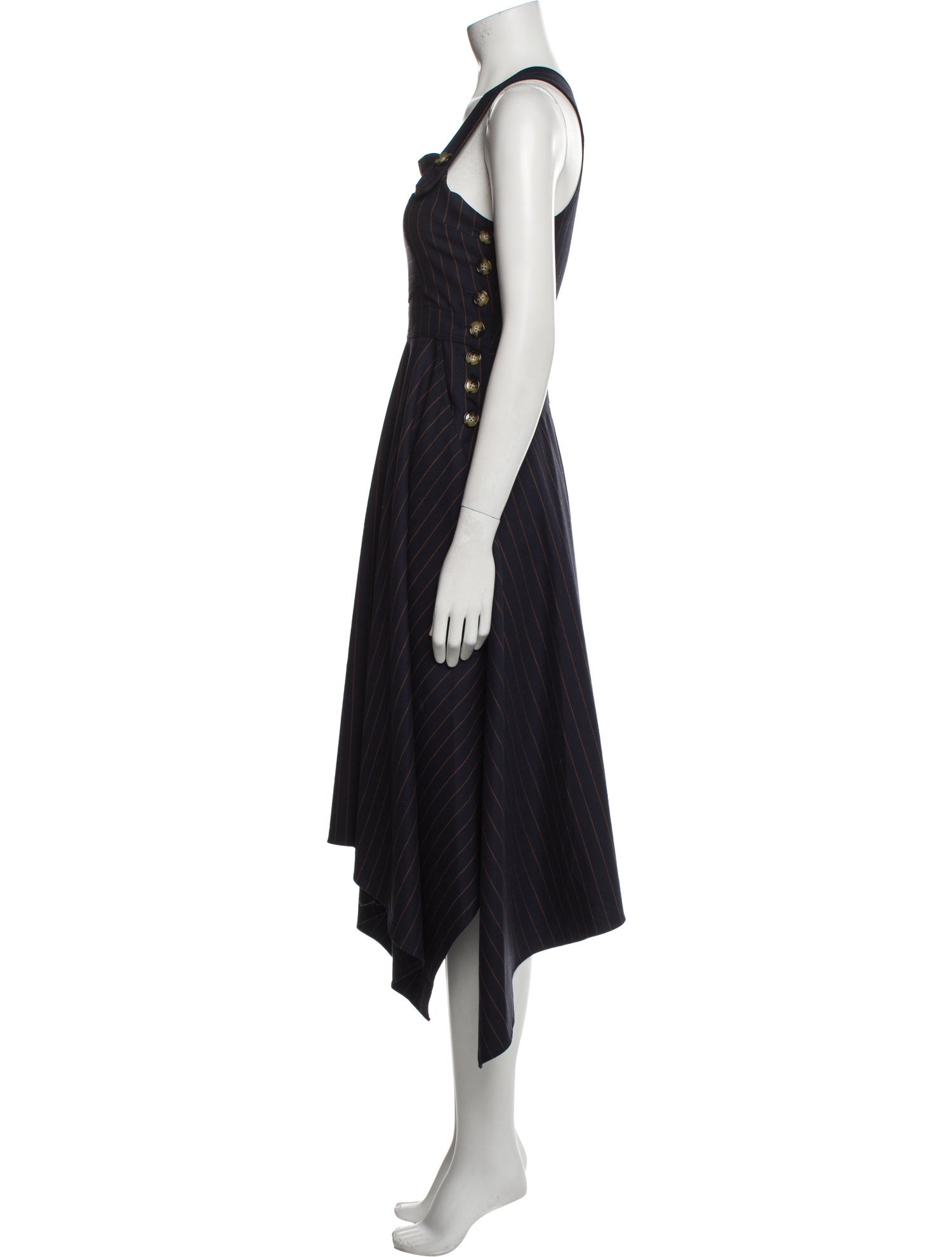 La Ligne x Reformation Striped Midi Length Dress