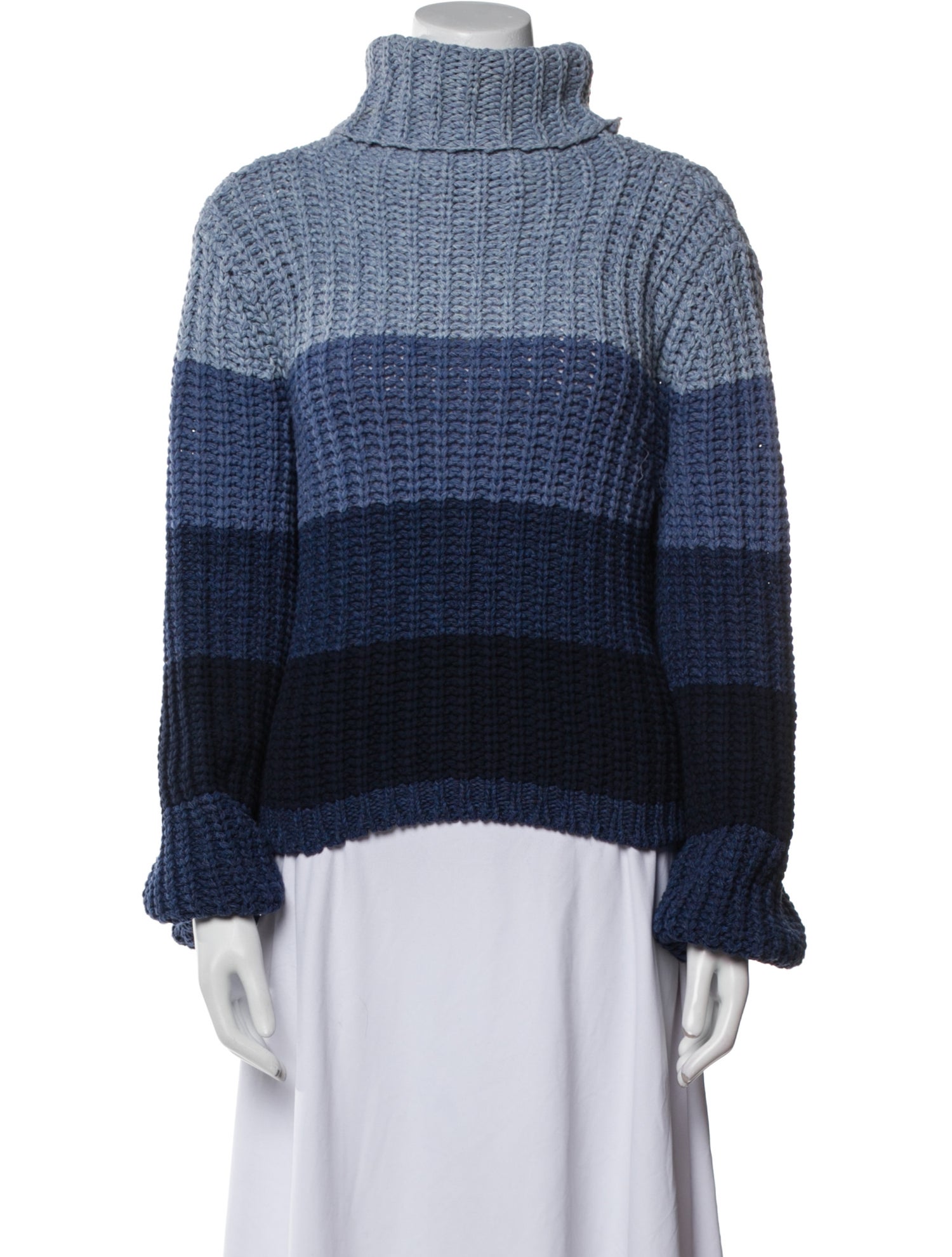 La Ligne x Reformation Colorblock Pattern Turtleneck Sweater