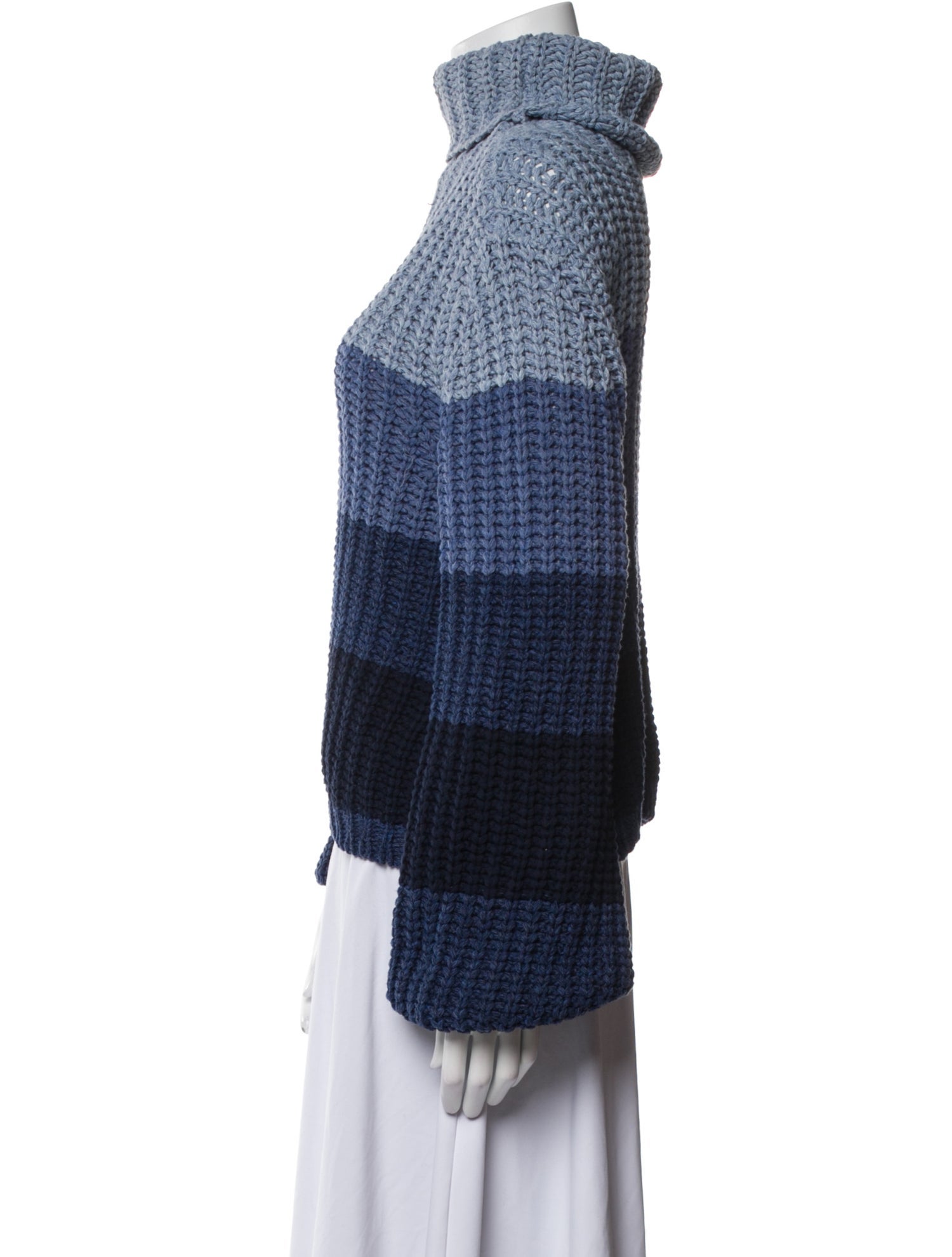 La Ligne x Reformation Colorblock Pattern Turtleneck Sweater