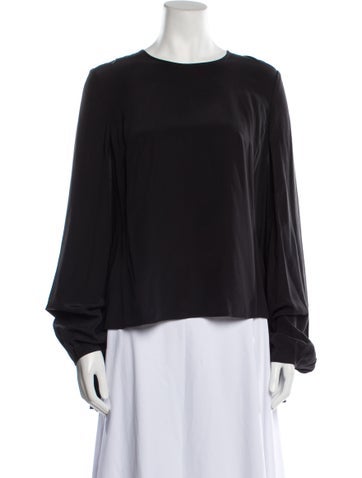 Lena Lumelsky Tops Silk Crew Neck Blouse Us8, Fr40 | M