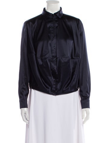 Lena Lumelsky Tops Mock Neck Long Sleeve Button-Up Top Us6, Fr38 | M