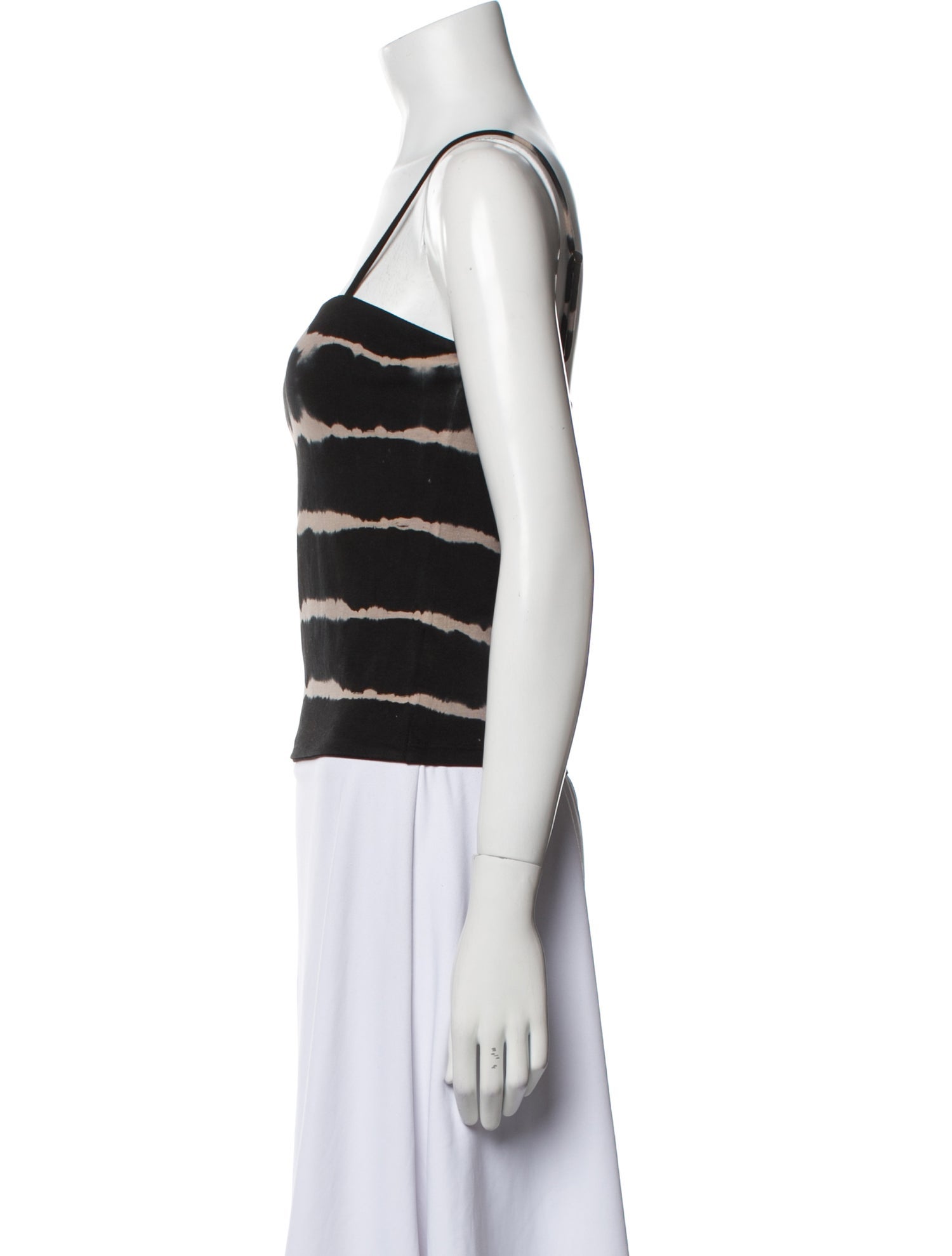 La Made Striped Square Neckline Crop Top