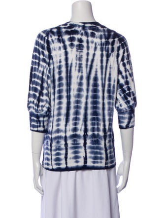 La Made Tie-Dye Print Scoop Neck Top