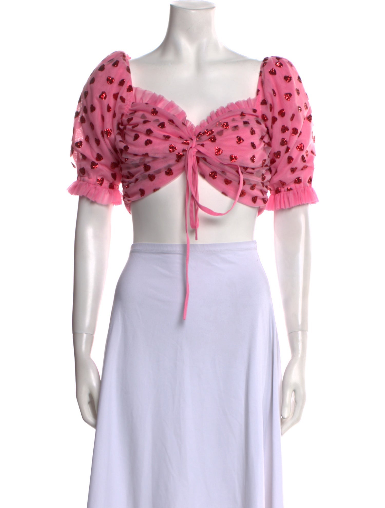 Lirika Matoshi Printed V-Neck Crop Top