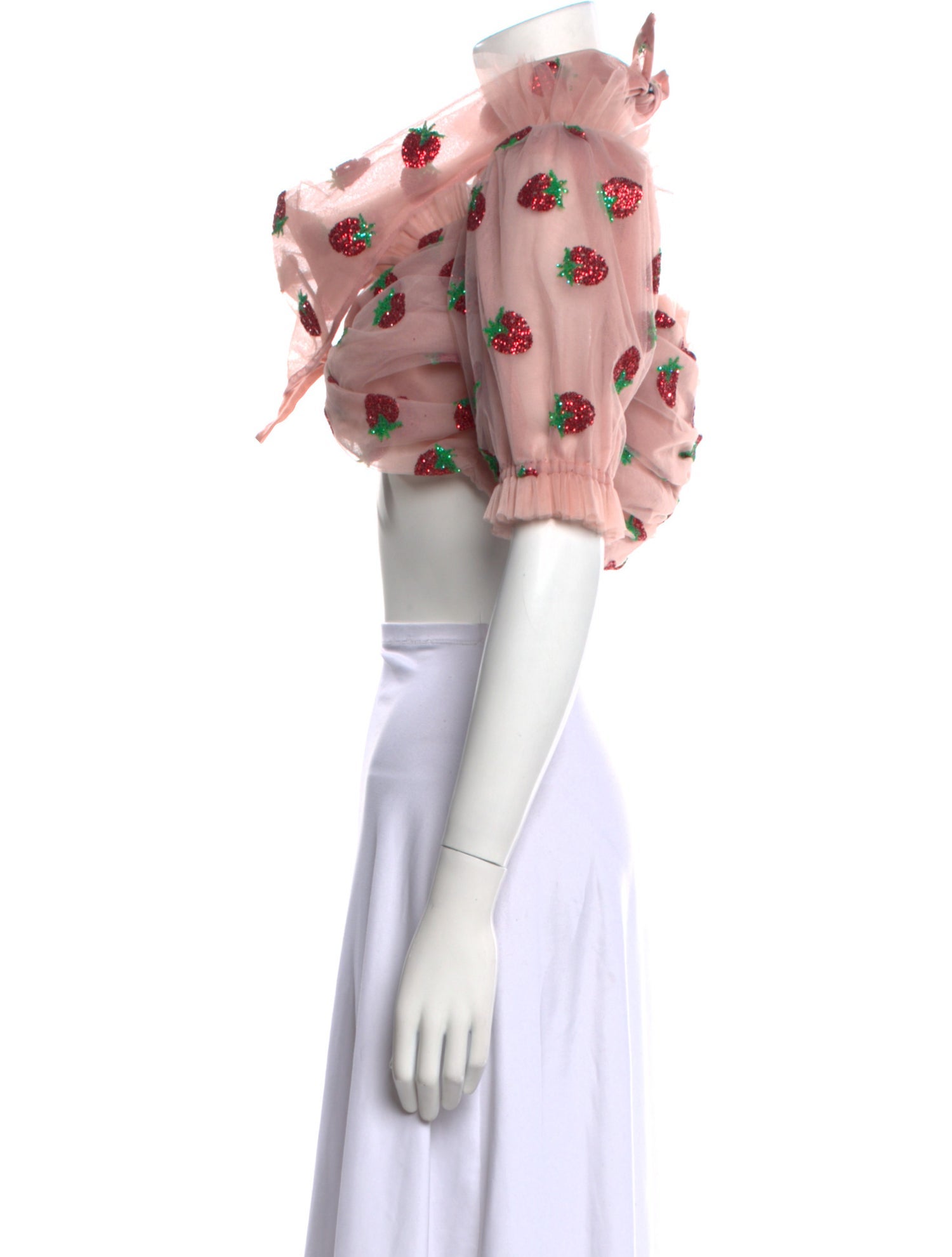 Lirika Matoshi Printed Mock Neck Crop Top