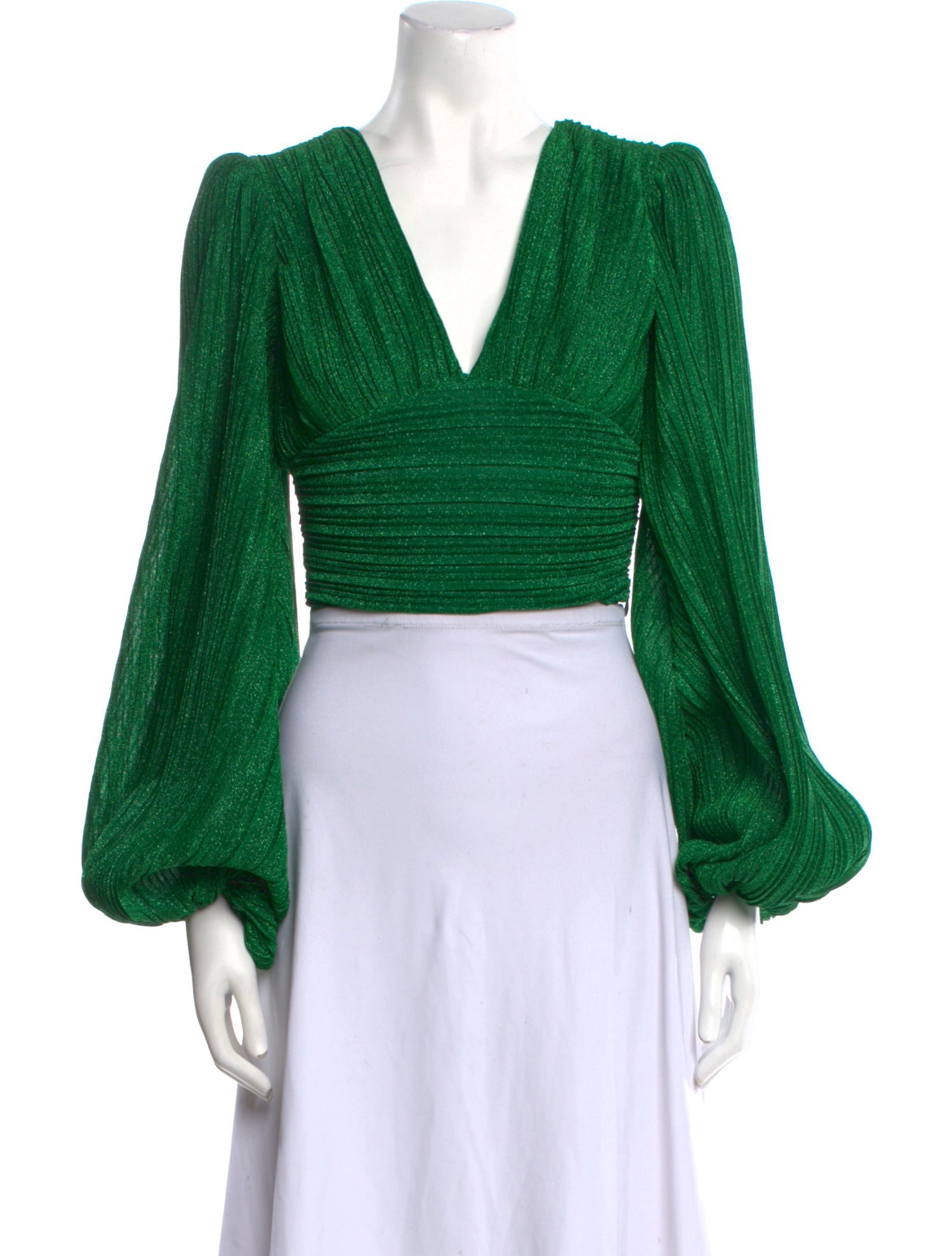 Lirika Matoshi V-Neck Long Sleeve Crop Top