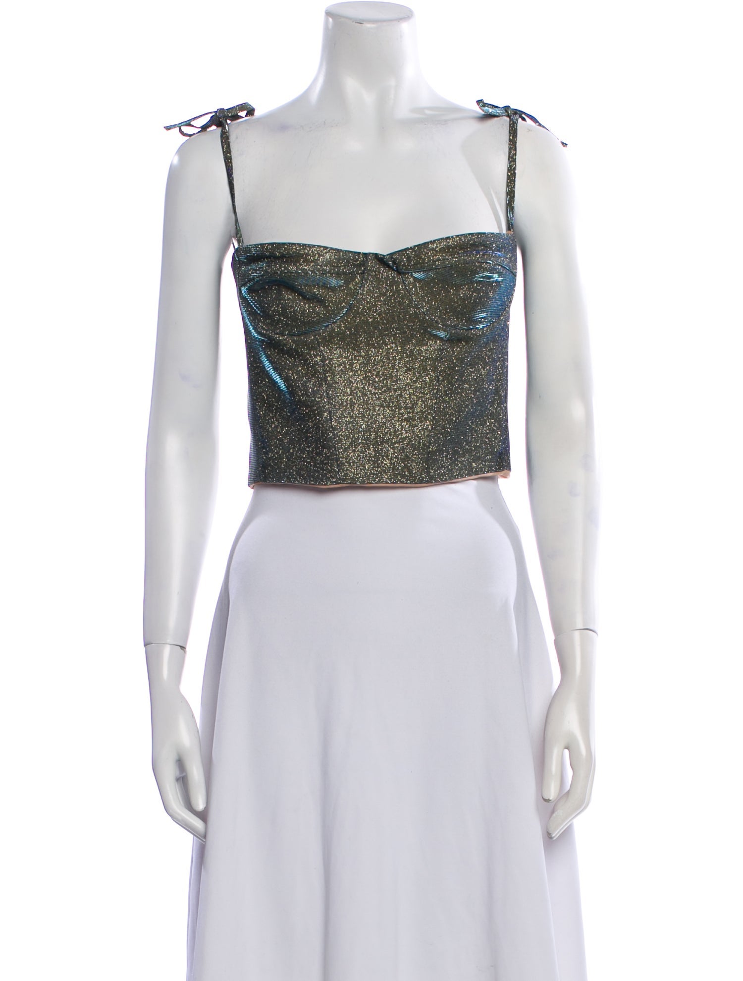 Lirika Matoshi Square Neckline Sleeveless Crop Top