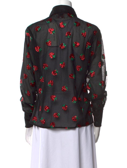 Lirika Matoshi Printed Long Sleeve Button-Up Top