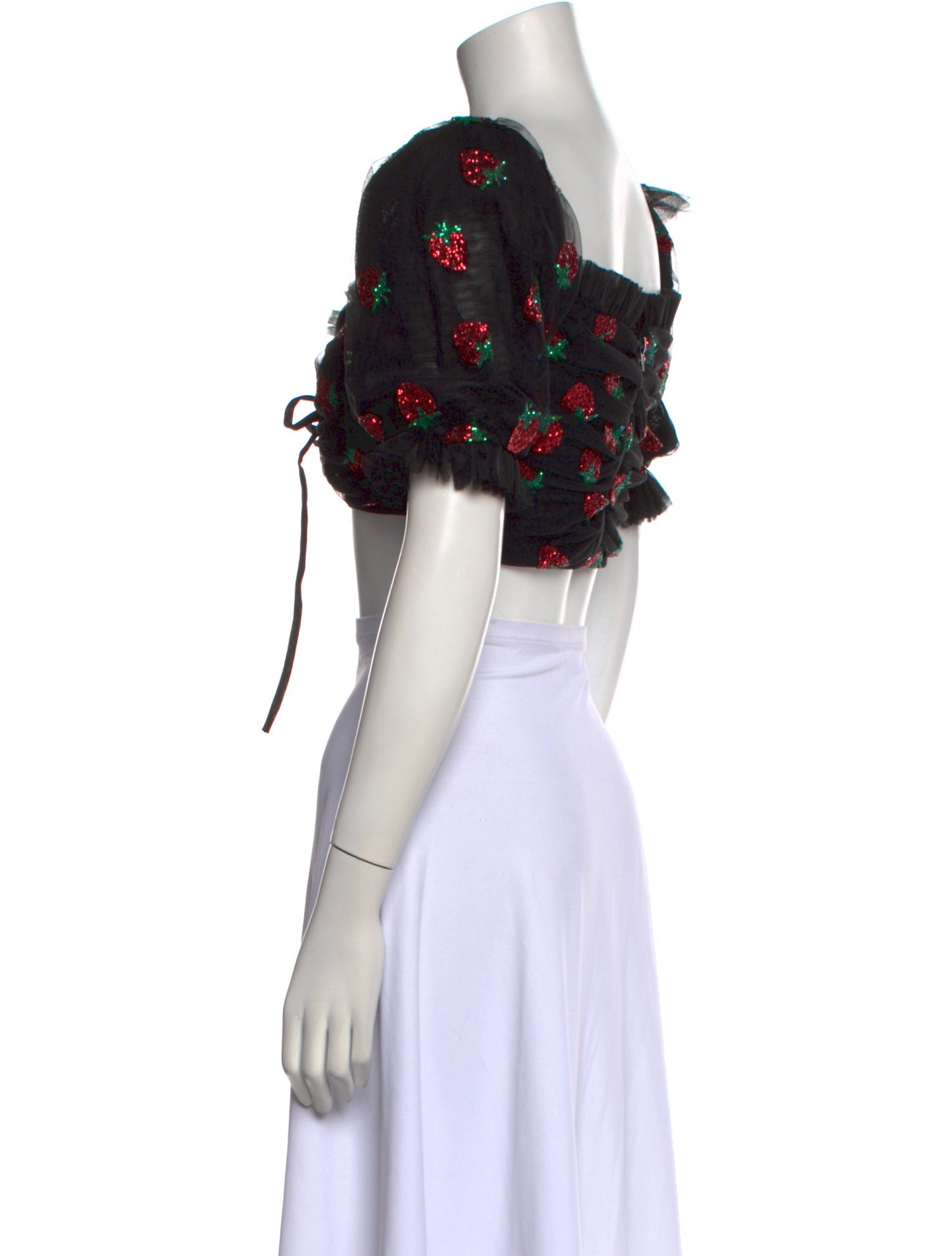 Lirika Matoshi Floral Print Square Neckline Crop Top