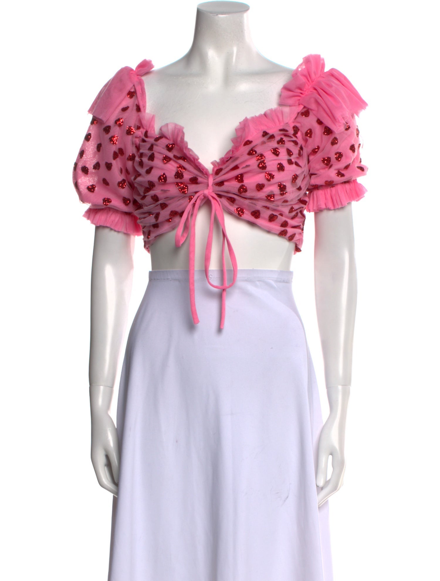 Lirika Matoshi Printed V-Neck Crop Top