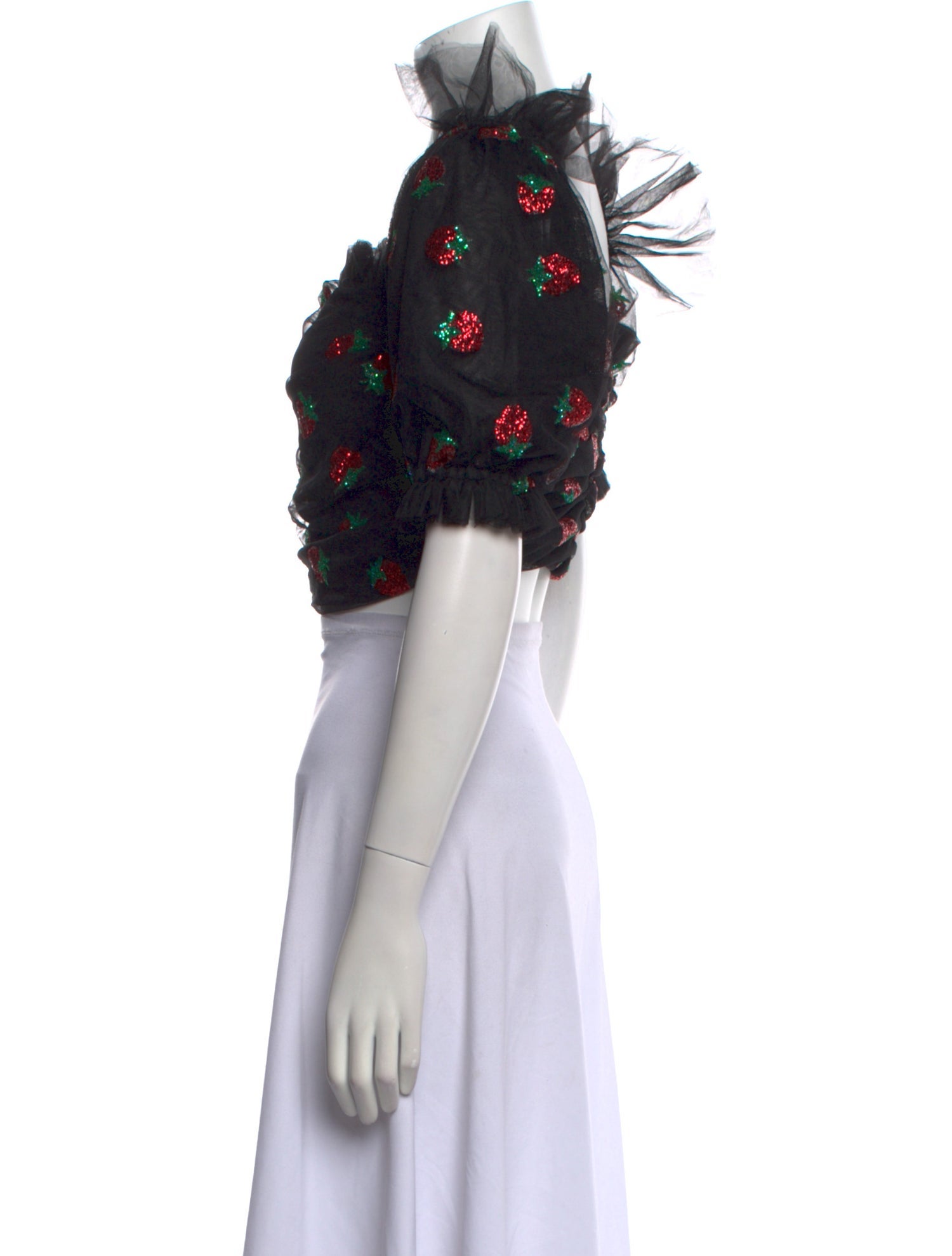 Lirika Matoshi Mesh Printed Crop Top