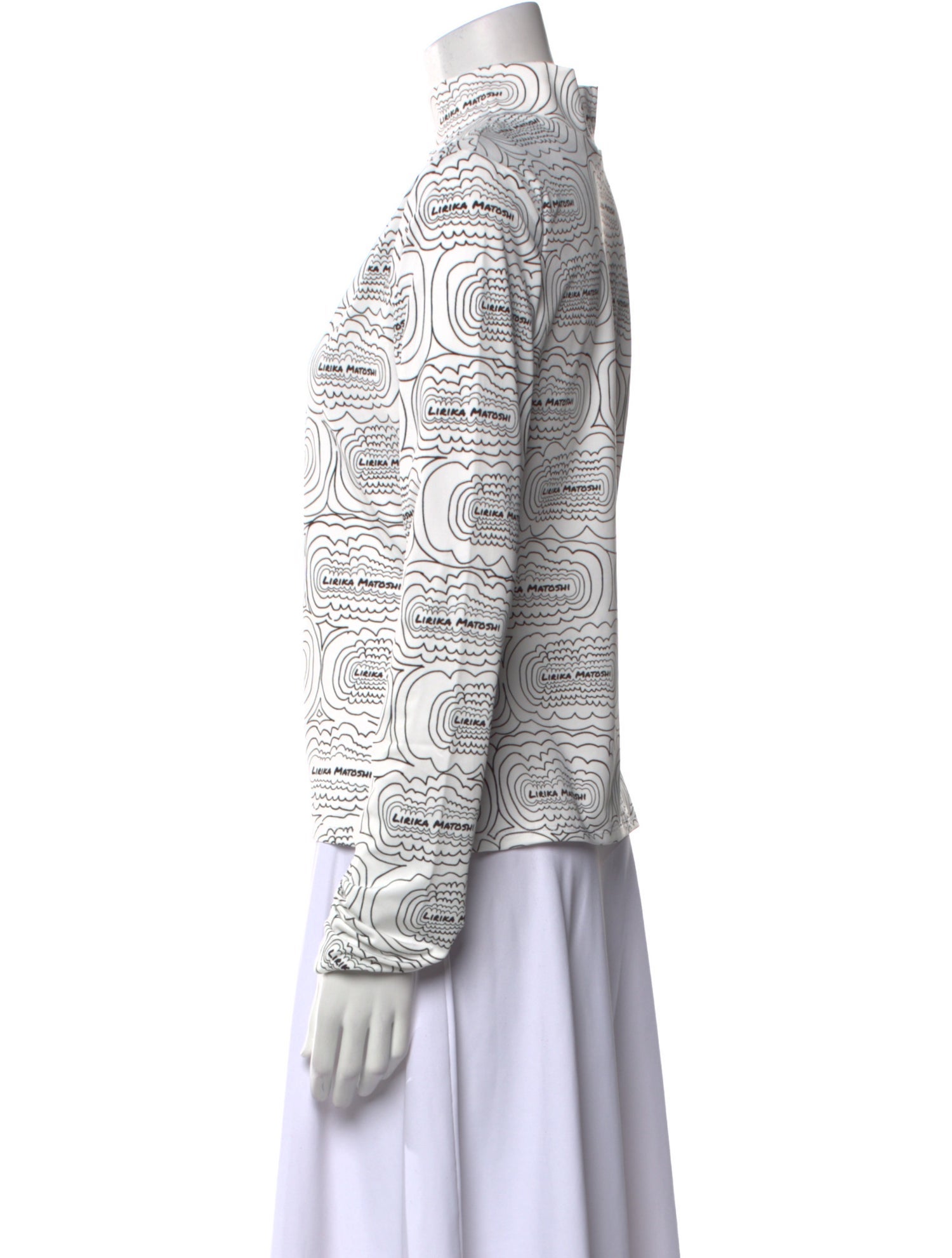 Lirika Matoshi Printed Mock Neck Top