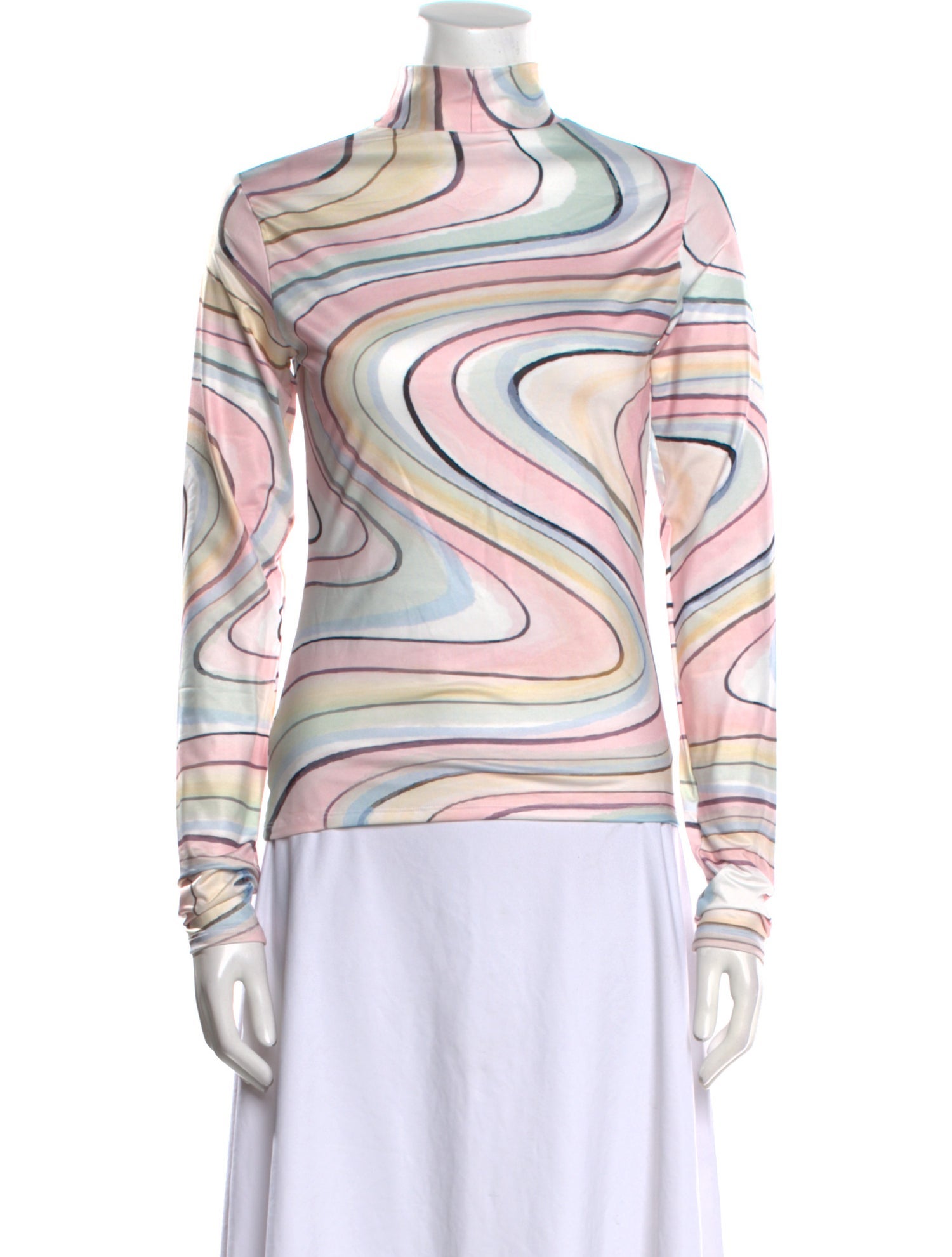 Lirika Matoshi Printed Turtleneck Sweatshirt