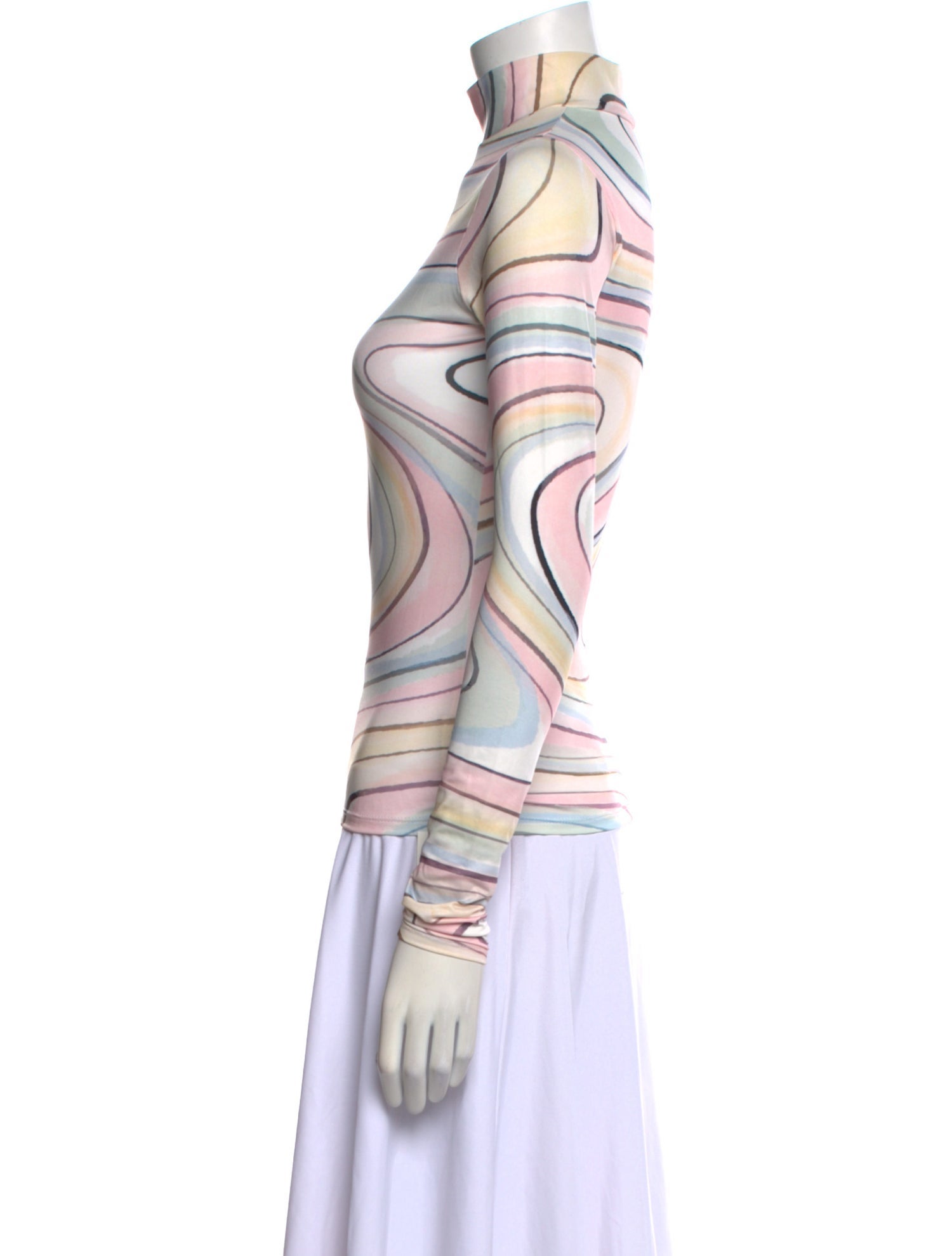 Lirika Matoshi Printed Turtleneck Top